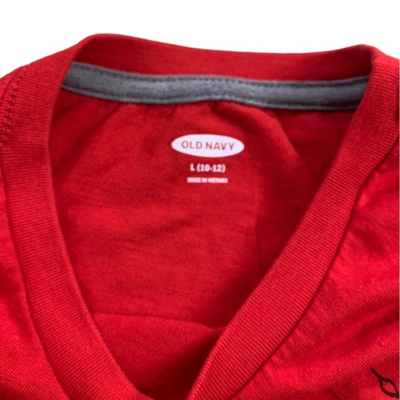 Old Navy | Red Tee Shirt HEART BREAKER Size Large 10/12 - Picture 4 of 6